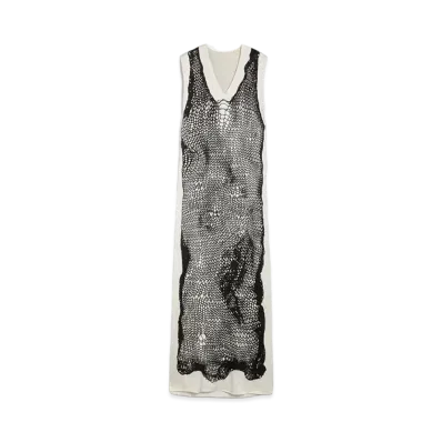 Max Mara Egeria Sleeveless Dress In Viscose And Satin "Black"