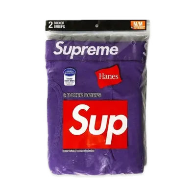 Supreme x Hanes Boxer Briefs (2 Pack) "Purple" (21SS)