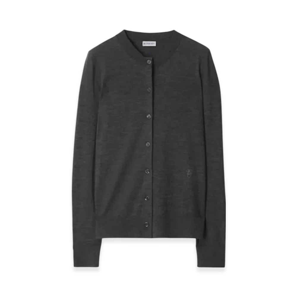 Burberry Wool Cardigan "Mid Grey"