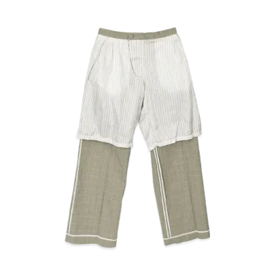 KIKO KOSTADINOV Orma Reversible Trouser "Yellow Check / B&W Pinstripe"