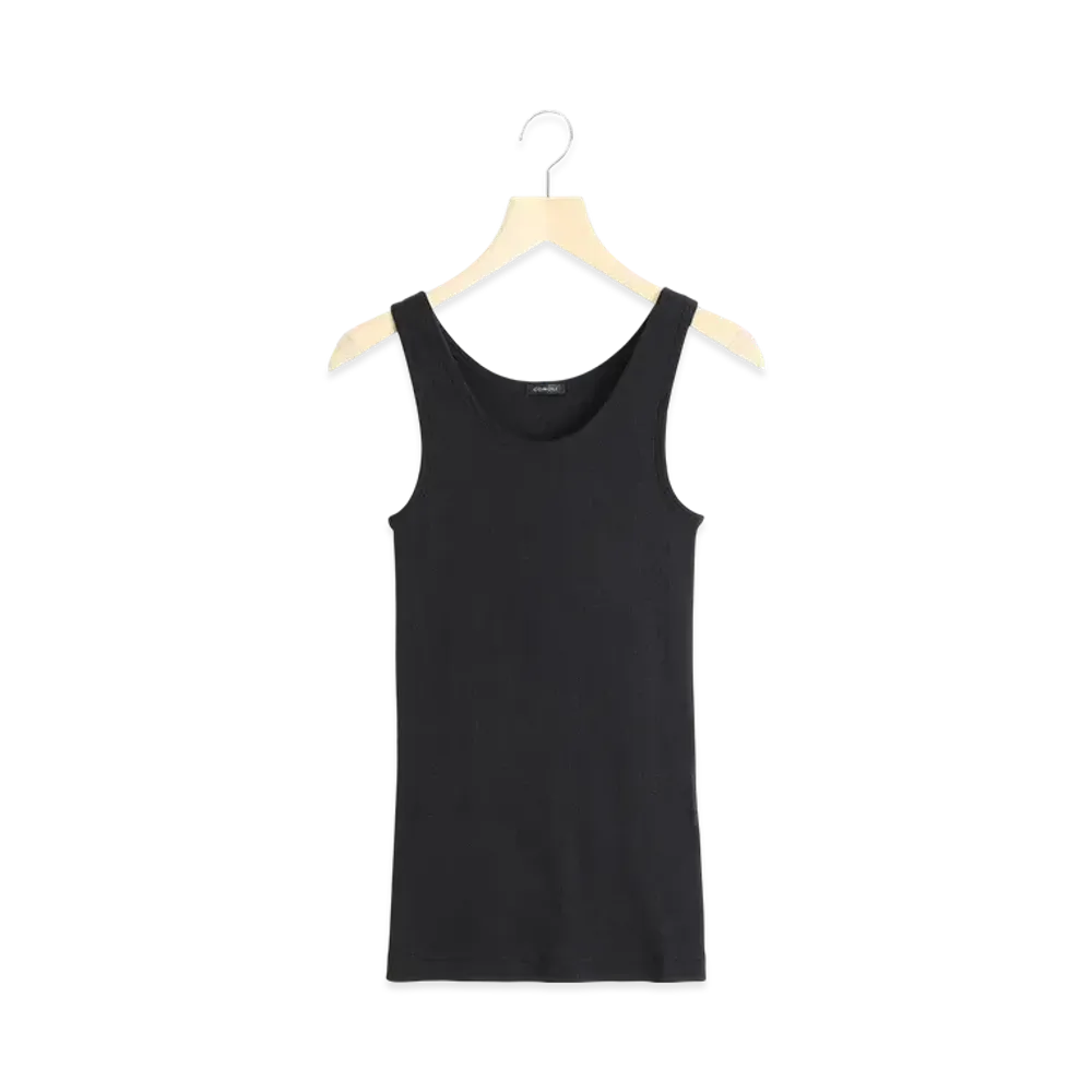 COMOLI Women'S Ribbed Tank Top "Black"