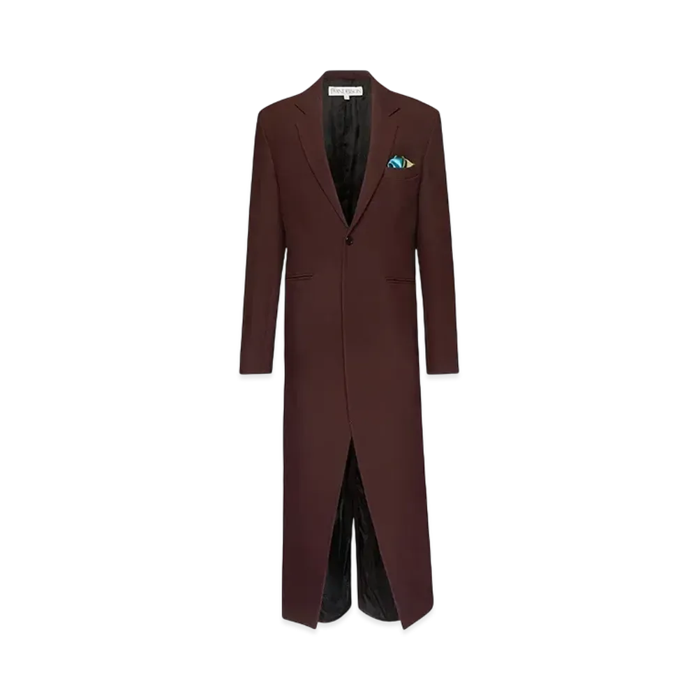 JW ANDERSON Satin Handkerchief Long Coat "Brown"
