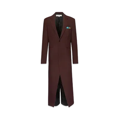 JW ANDERSON Satin Handkerchief Long Coat "Brown"