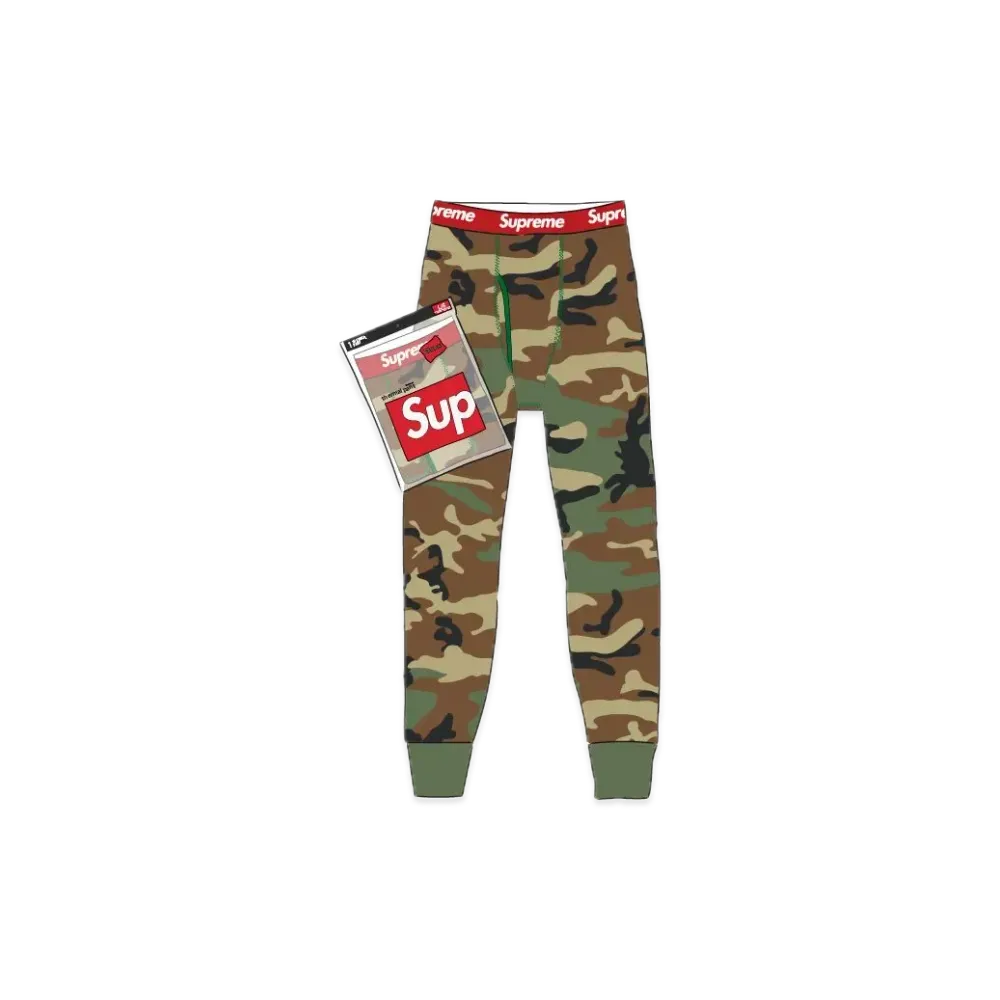 Supreme x Hanes Thermal Pant (1 Pack) "Camo" (19FW)