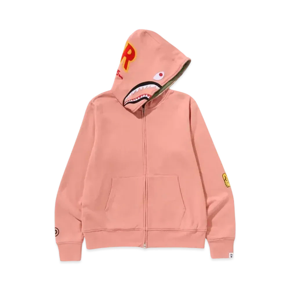 A BATHING APE 2ND Shark Full Zip Hoodie "Pink"
