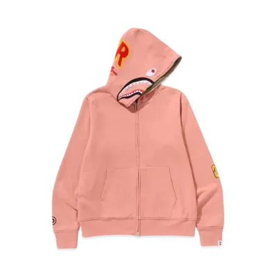 A BATHING APE 2ND Shark Full Zip Hoodie "Pink"
