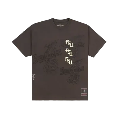 Travis Scott x M&N x Florida State University Seal Tee "Brown"