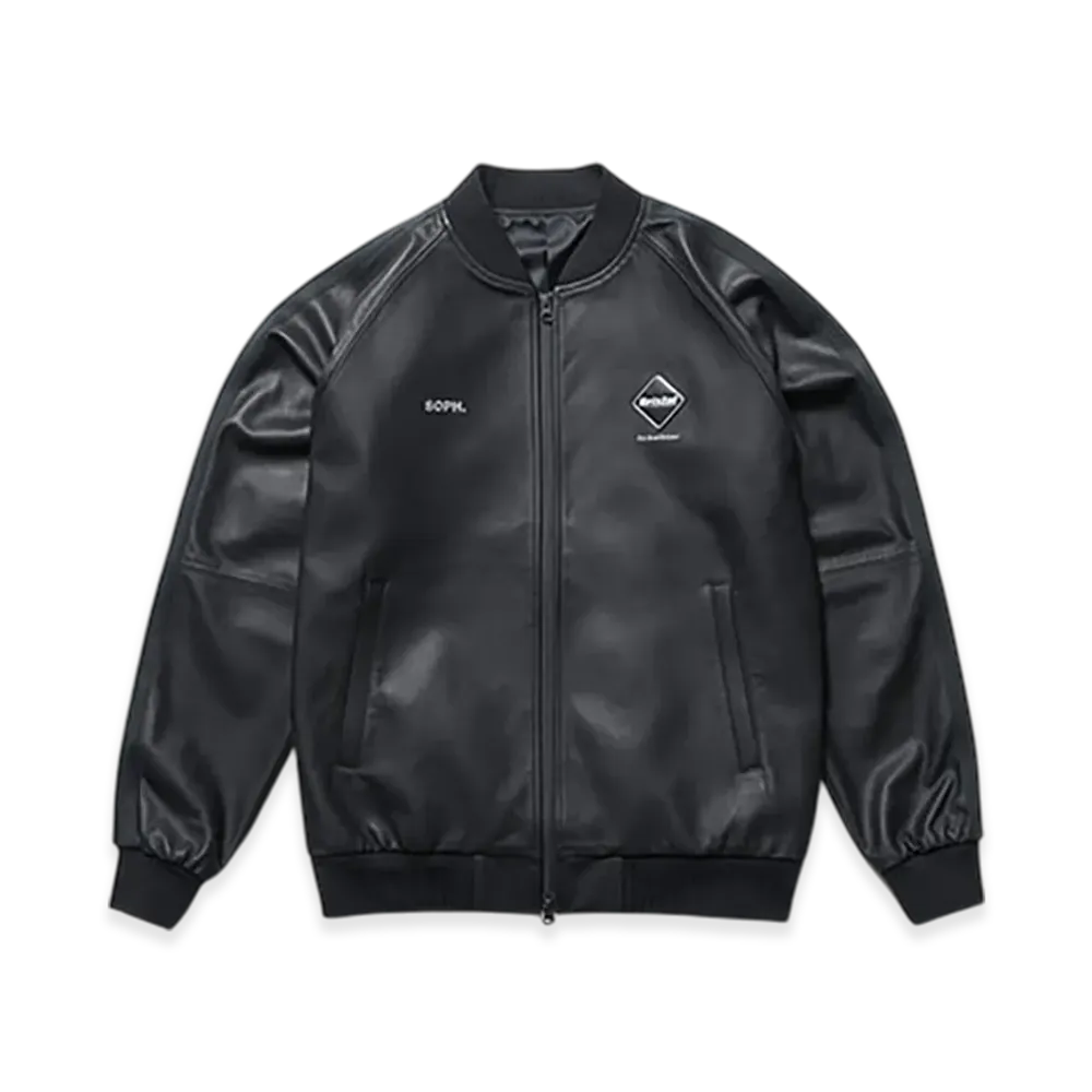 F.C.Real Bristol Leather Track Jacket "Black"