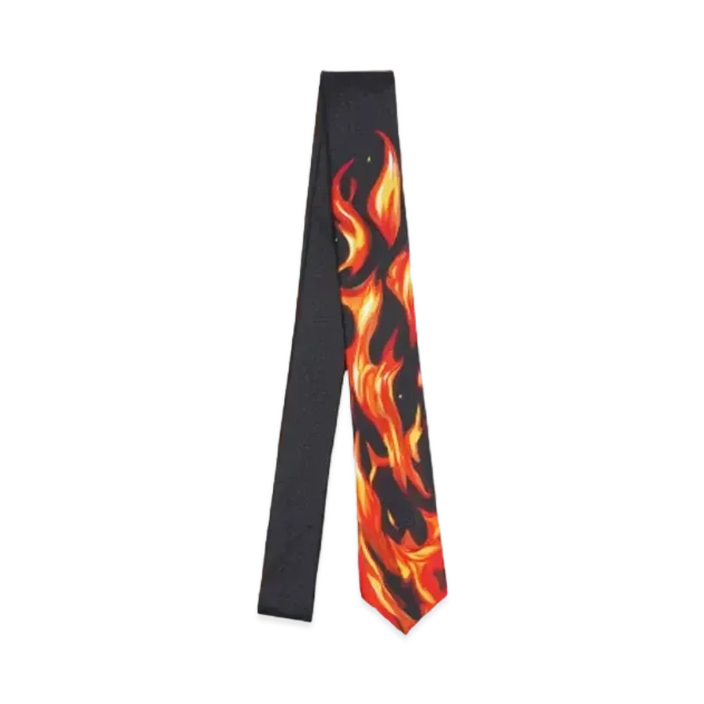 el conductorH PRINT SILK TIE 'FLAME "MULTI"
