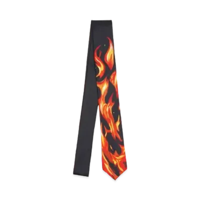 el conductorH PRINT SILK TIE 'FLAME "MULTI"