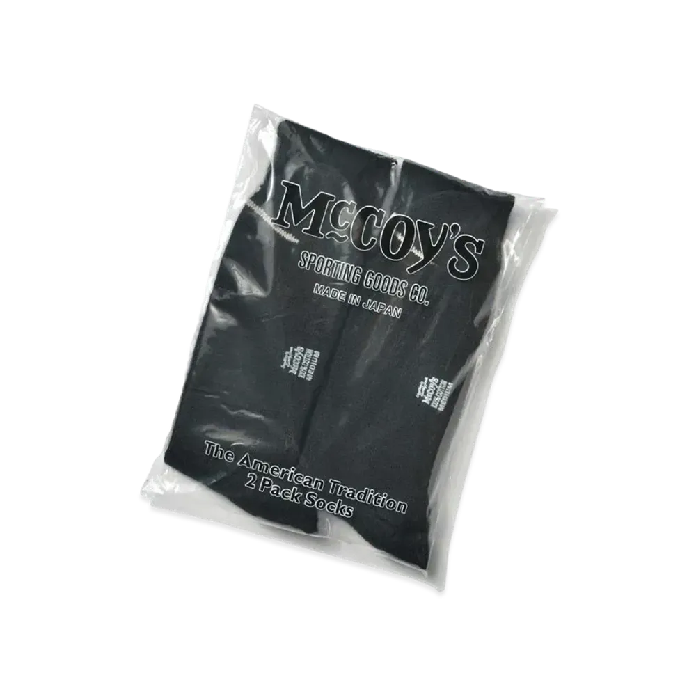 THE REAL McCOY'S Mccoy'S 2 Pcs Pack Socks "Black"