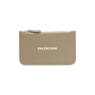 BALENCIAGA Cash Coin Card Holder "Mink Grey"
