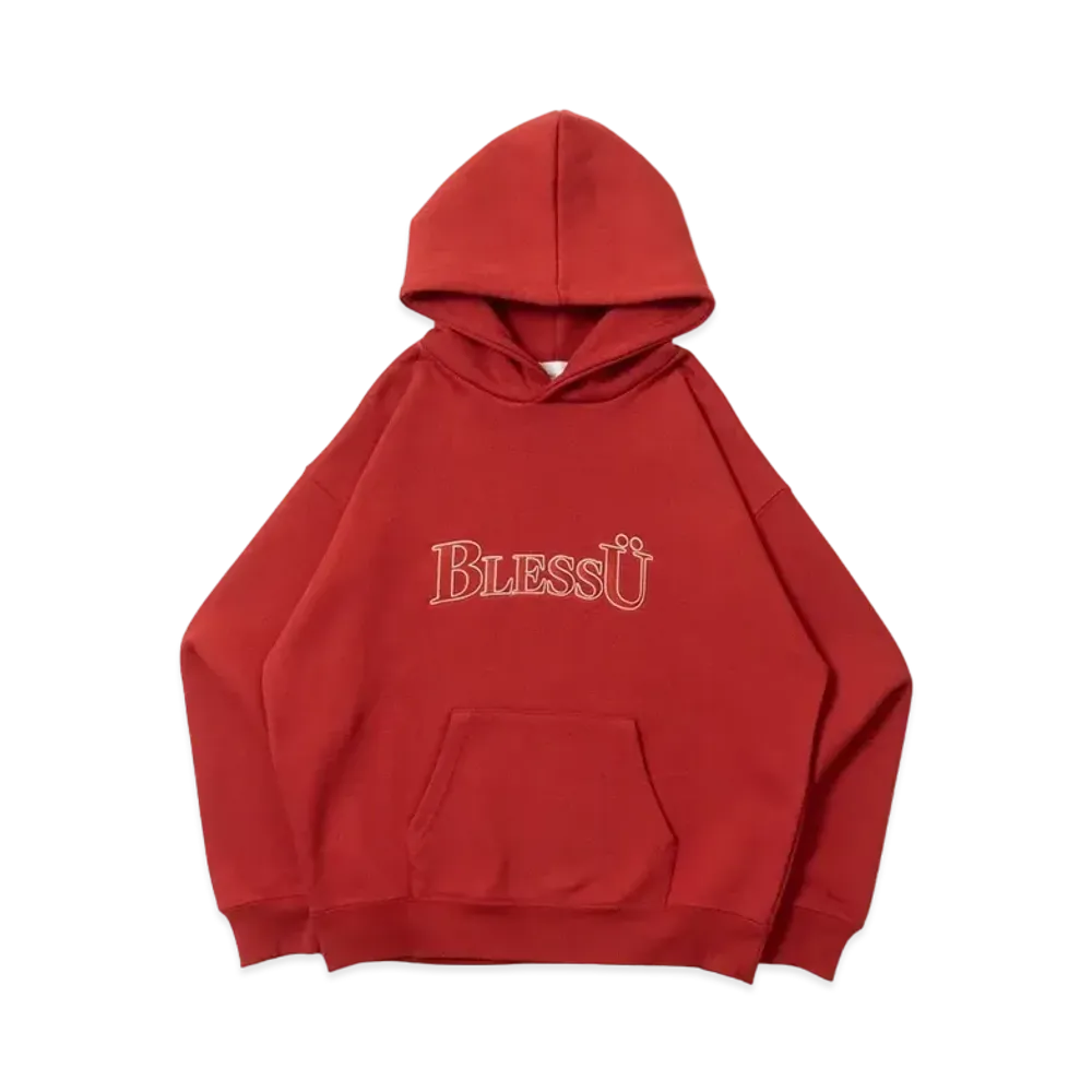 BLESS U BU Logo Hoodie "Bordeaux"