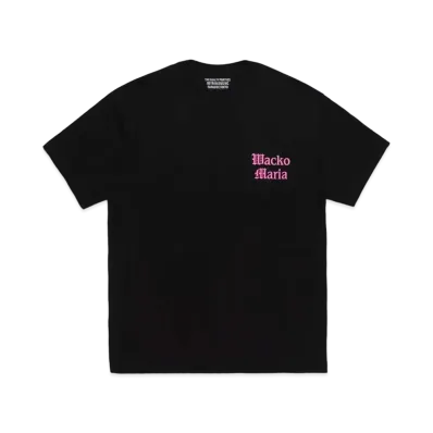 WACKO MARIA Crew Neck T-Shirt "Black Pink"