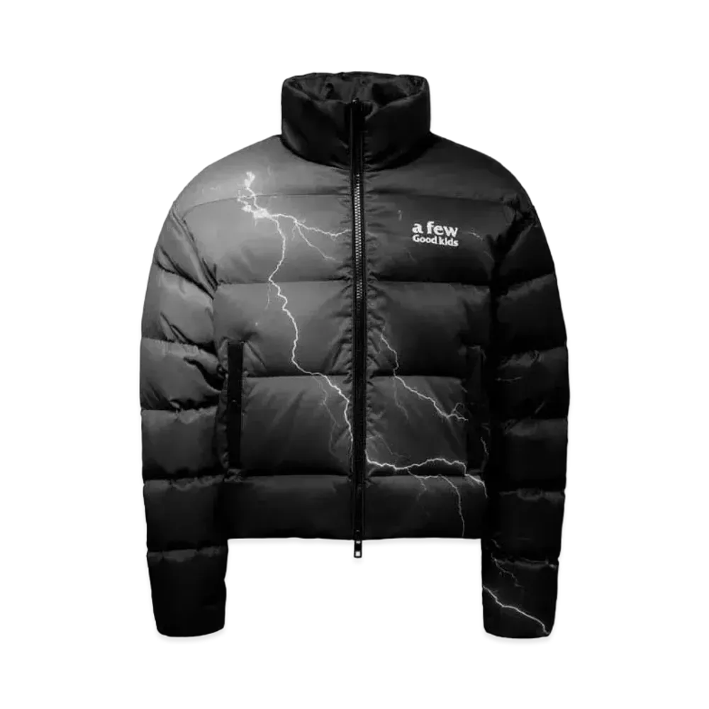 A FEW GOOD KIDS Lighting Puffer Jacket "Black"