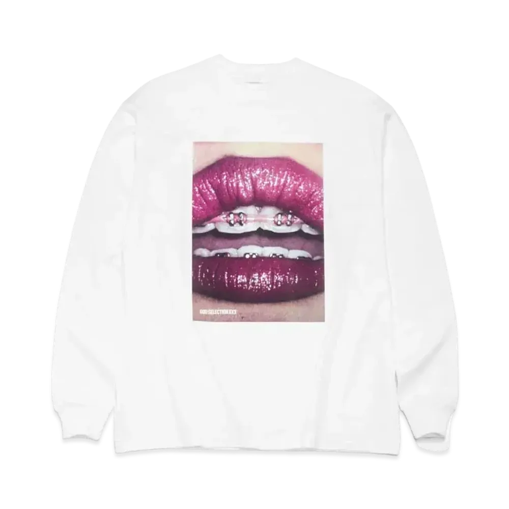 GOD SELECTION XXX LONG SLEEVE T-SHIRT GX-A22-LT-07 "White"