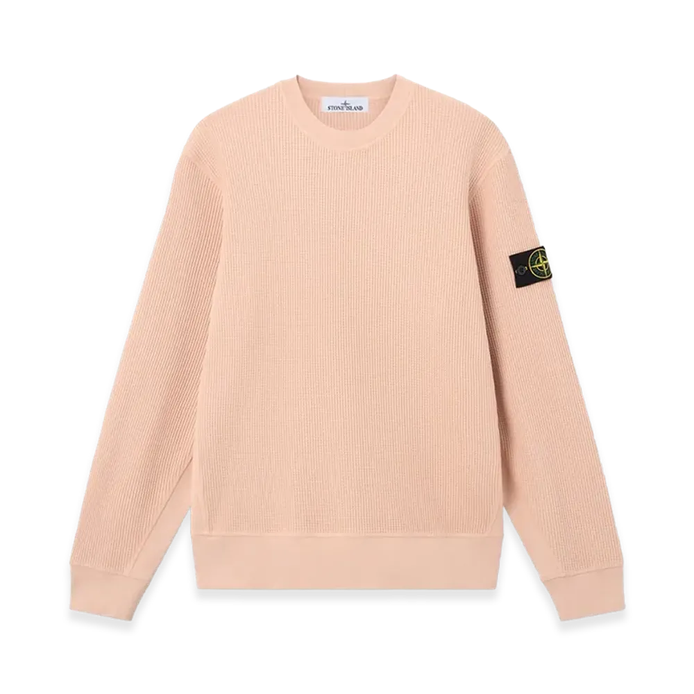 Stone Island 6100056 Organic Cotton Waffle Fleece "Plaster Pink"