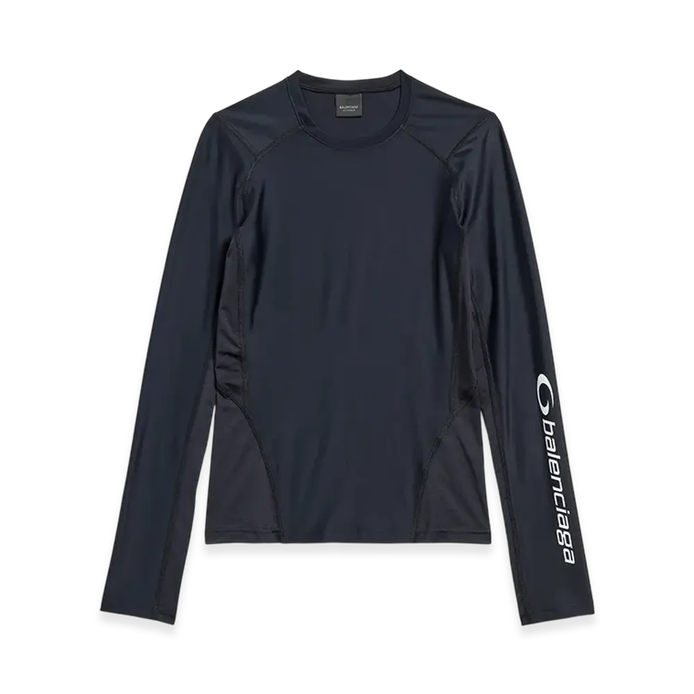 BALENCIAGA Long Sleeve Fitted Top "Black"