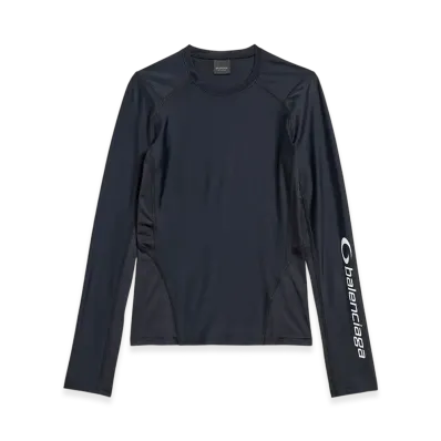 BALENCIAGA Long Sleeve Fitted Top "Black"