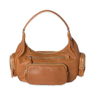 MIU MIU Pocket Nappa Leather Bag "Camel"