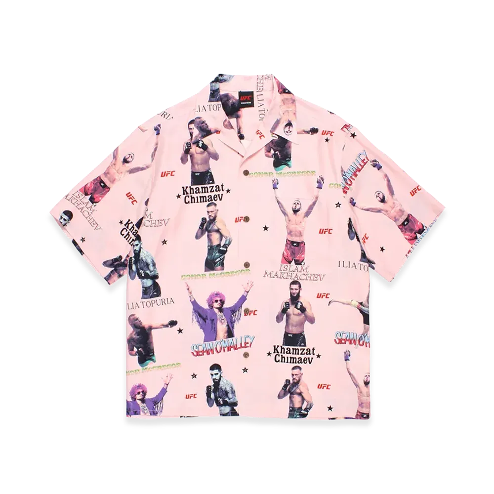 WACKO MARIA x UFC Hawaiian Shirt "Pink"