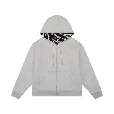 DENIM TEARS Zebra Lined Reversible Zip Hoodie "Multi"