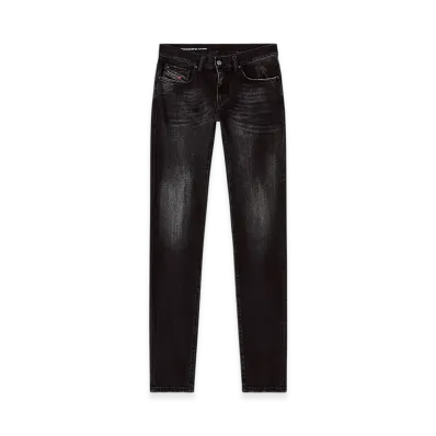 Diesel Slim Jeans 2019 D-Strukt 09n42 Denim Pants "Black/Dark Grey"
