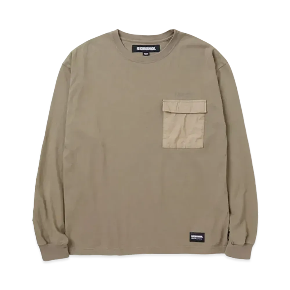 NEIGHBORHOOD Design Crewneck LS "Khaki"