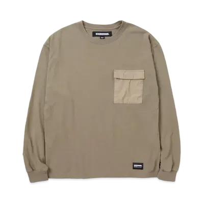 NEIGHBORHOOD Design Crewneck LS "Khaki"