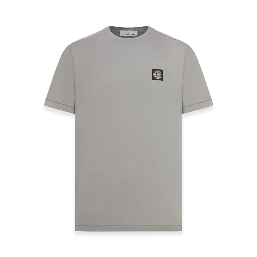 ストーンアイランド スリムフィット コットン ジャージー Tシャツ コンパス パッチ付き "グレー"