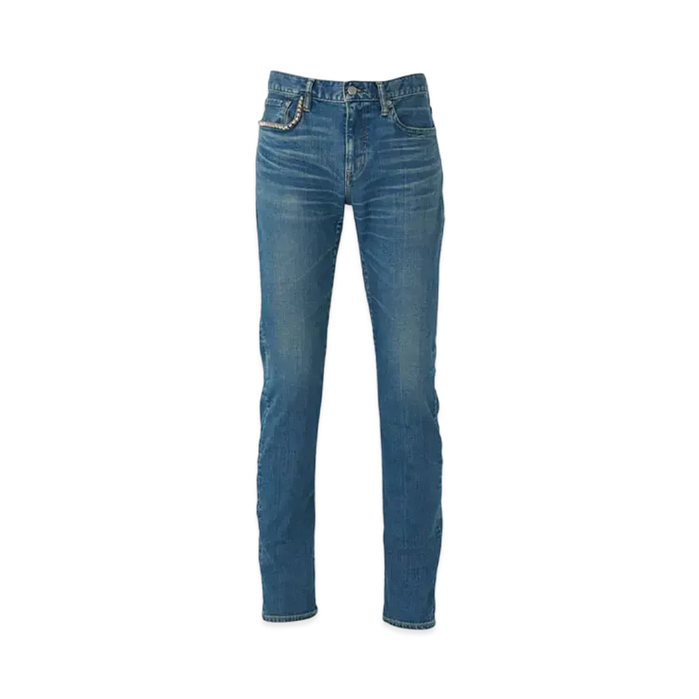 HYSTERIC GLAMOUR HYS SP Processing Slim Denim Pants "Light Indigo Blue"