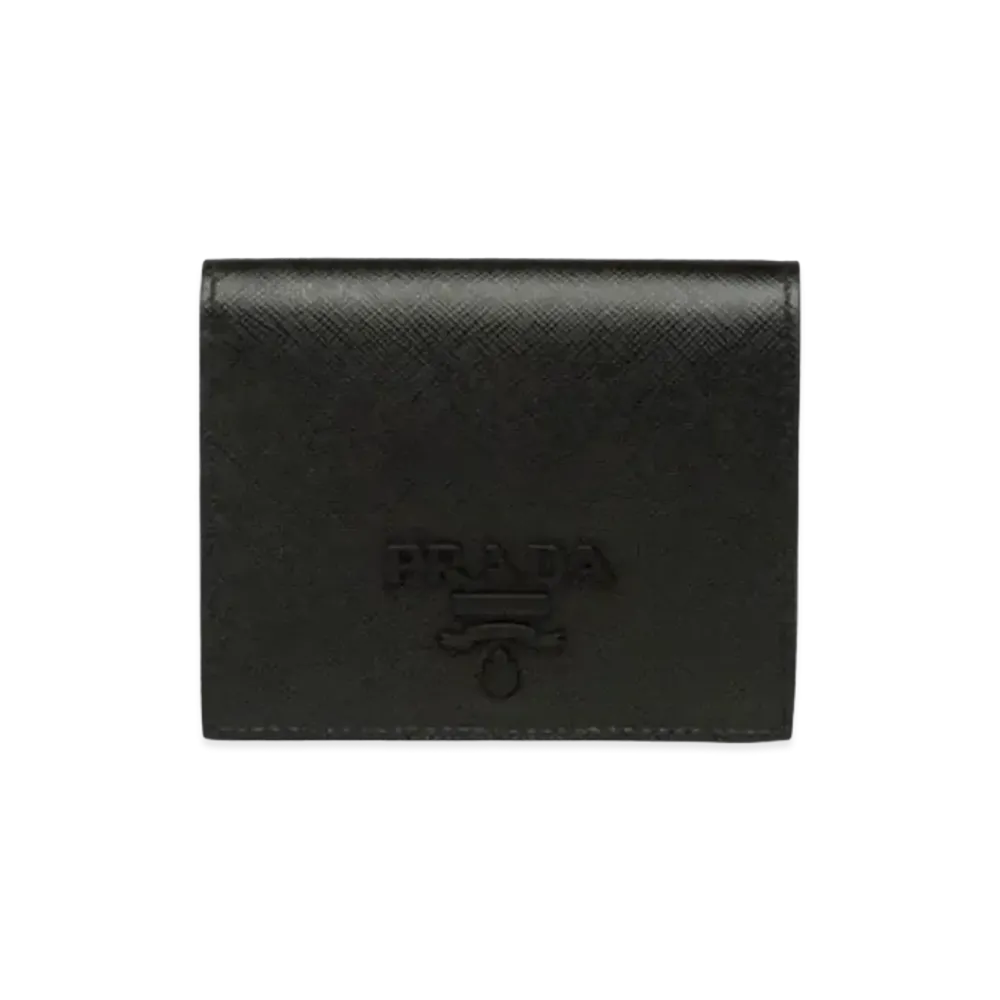 PRADA Small Saffiano Leather Wallet "Black"