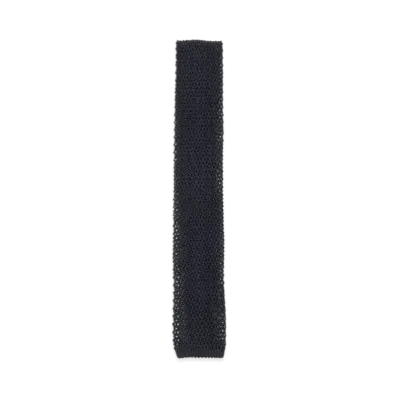 BEAMS Silk Knit Tie Solid "Navy"