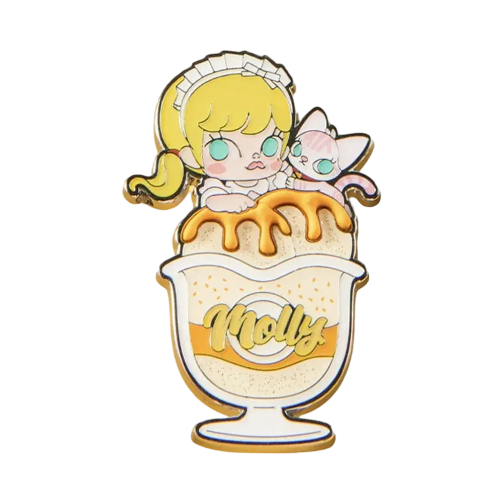 POP MART POP Summer Party Series MOLLY Ice Cream Badge Cream Orange