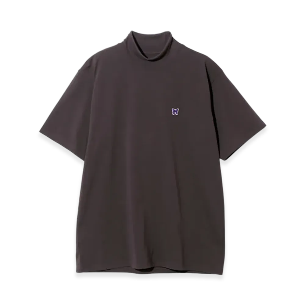 NEEDLES S/S Mock Neck Tee - Poly Jersey "Brown"