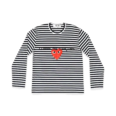 PLAY COMME des GARCONS MARKET PLAY Striped Cut-Sew "Navy/White"