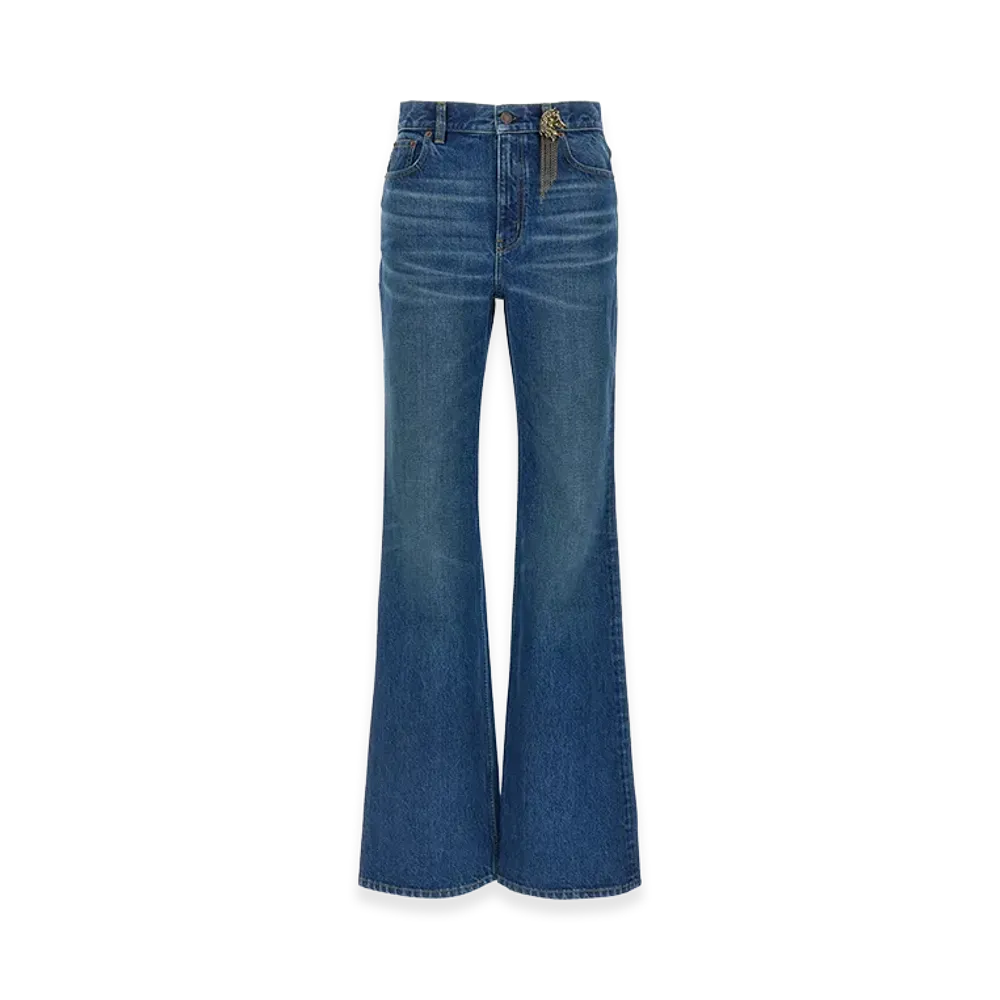 Chloe Women's High Waist Capsule Horse Jeans In Denim "Blue"