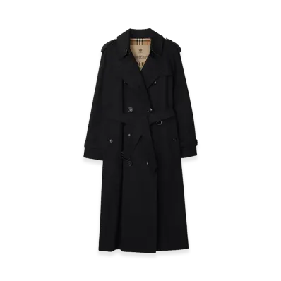 Burberry Women's Long Waterloo Heritage Trench Coat "Black"