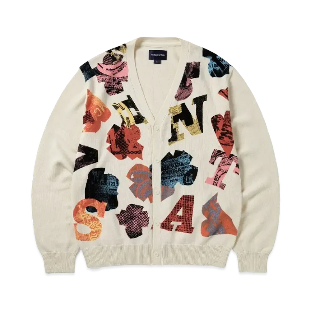 thisisneverthat Broken Logo Cardigan "Ivory"