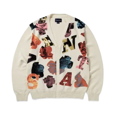 thisisneverthat Broken Logo Cardigan "Ivory"