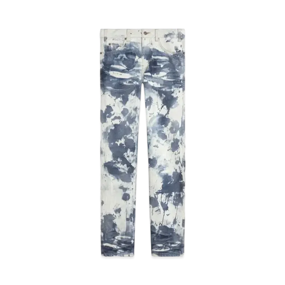 CELINE Slim Jeans / Bleached Denim "Camouflage Bleach Wash"