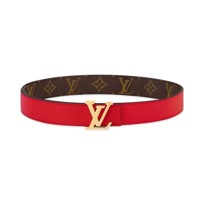 Louis Vuitton Belt LV Initials 30mm Reversible "Red"