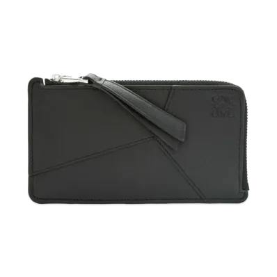 LOEWE Puzzle Long Coin Card Holder Classic Calf "Black"