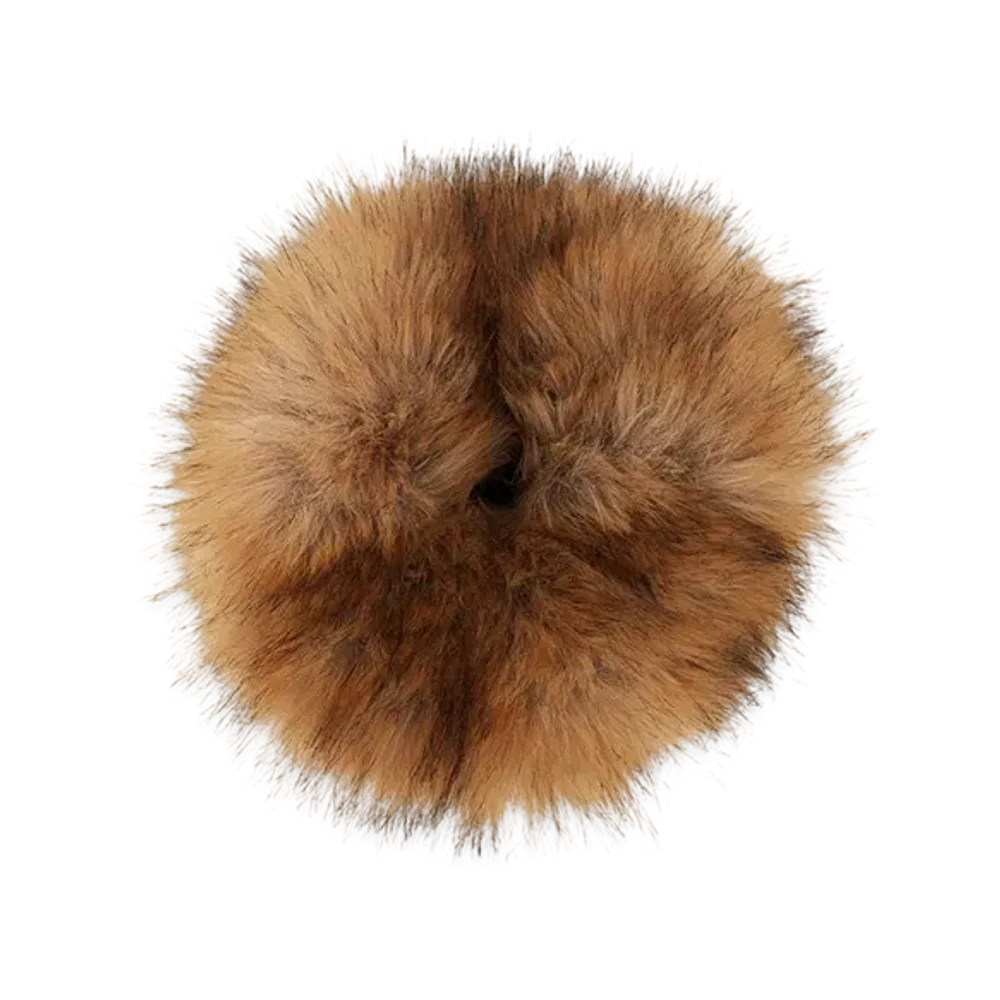 BALENCIAGA Holli Animal-free Fur Scrunchie "Beige"