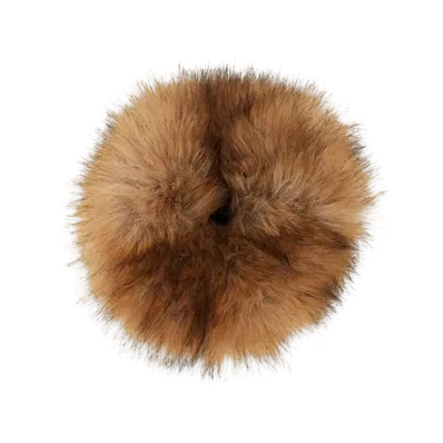 BALENCIAGA Holli Animal-free Fur Scrunchie "Beige"