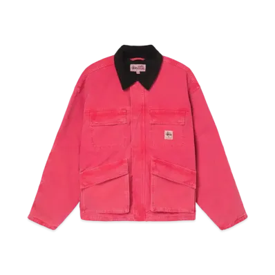 Stussy Washed Canvas Shop Jacket "Hot Pink"