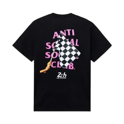 ANTI SOCIAL SOCIAL CLUB x LE MANS Chequered Flag Tee "Black"