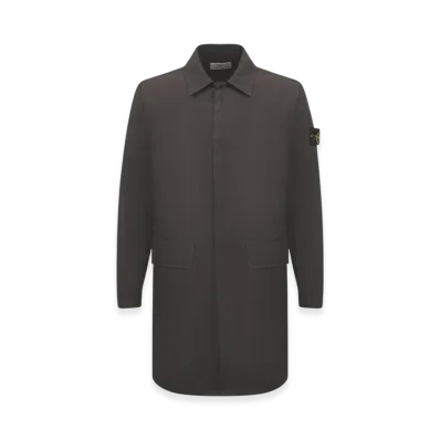 Stone Island 70333 Nylon Cotton Batavia Garment Dyed Mac - 22SS "Dark Grey"
