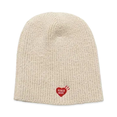 HUMAN MADE COTTON SHORT BEANIE "White"