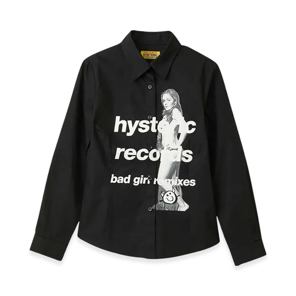 HYSTERIC GLAMOUR Bad Girl Remixes Compact Shirt "Black"